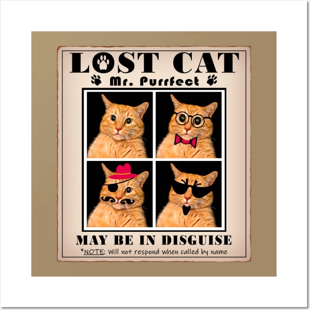 LOST CAT: Missing Mr. PURRfect Wall Art by RawSunArt